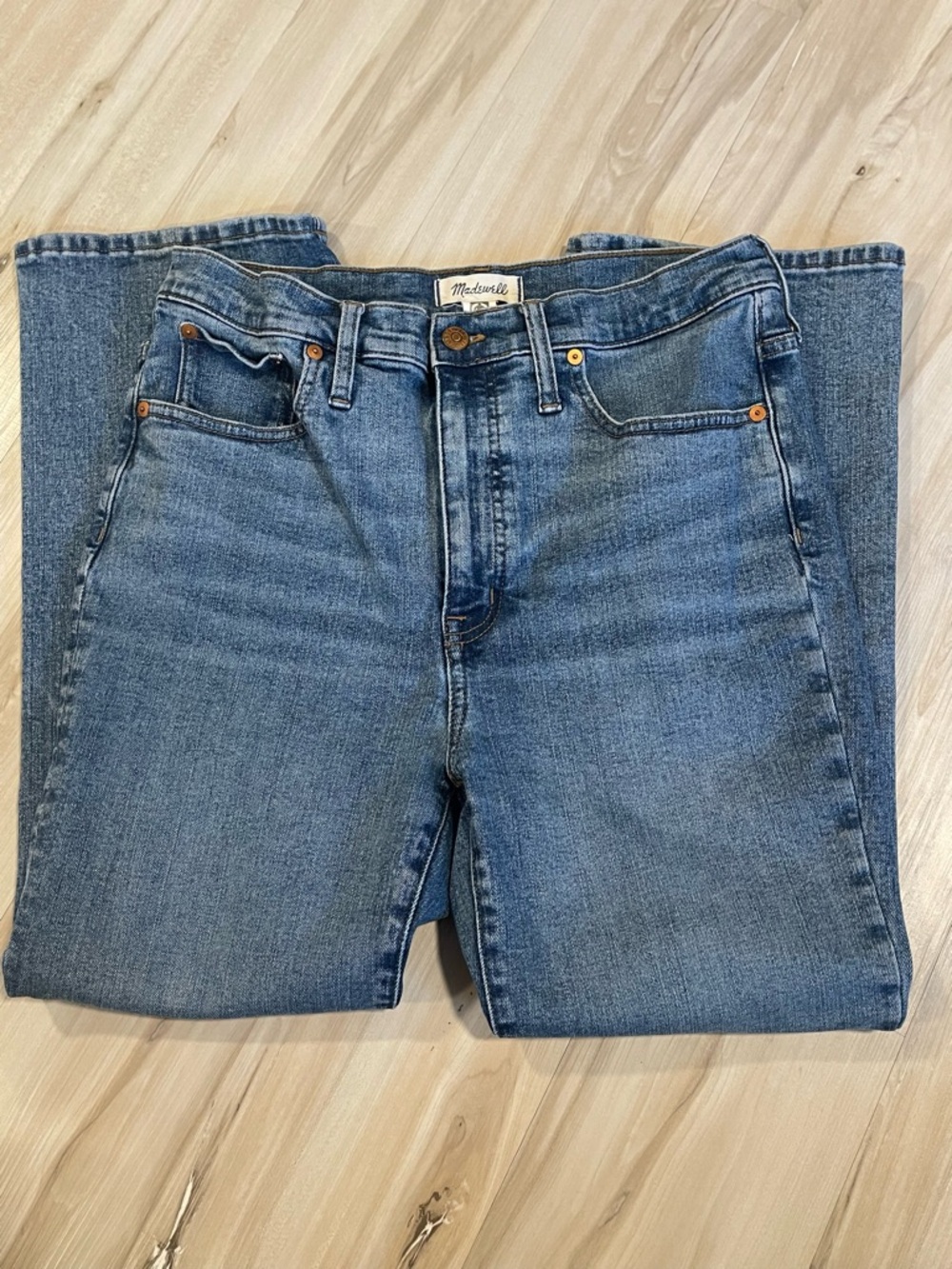 Madewell Cali Demi-Boot Jeans Medium Wash High Rise Size 30